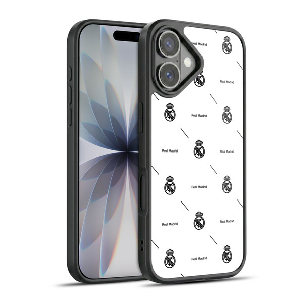 Real Madrid CF Legend Black Logo Pattern Gel Armour Case For Apple iPhone 17