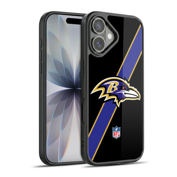 NFL Baltimore Ravens Logo Stripes Gel Armour Case For Apple iPhone 17