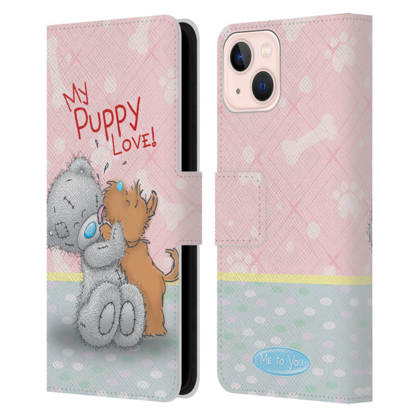 Me To You Classic Tatty Teddy Dog Pet Leather Book Wallet Case Cover For Apple iPhone 13