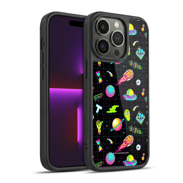 Rick And Morty Season 3 Graphics Neon Pattern Gel Armour Case For Apple iPhone 14 Pro