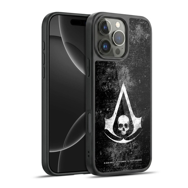 Assassin's Creed Black Flag Logos Grunge Gel Armour Case For Apple iPhone 16 Pro Max