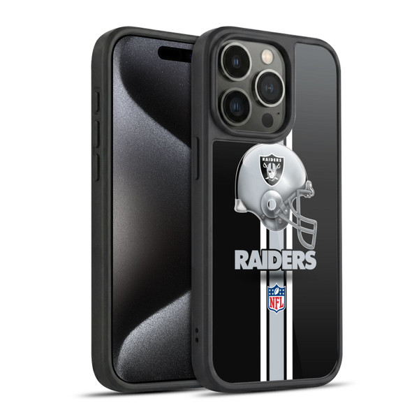 NFL Las Vegas Raiders Logo Helmet Gel Armour Case For Apple iPhone 15 Pro