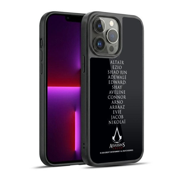Assassin's Creed Legacy Typography Names Gel Armour Case For Apple iPhone 13 Pro Max