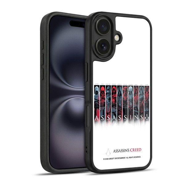 Assassin's Creed Legacy Typography Characters Gel Armour Case For Apple iPhone 16