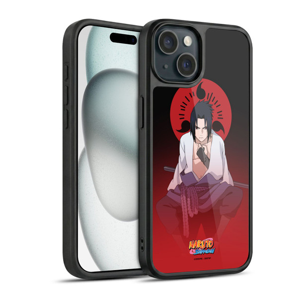 Naruto Shippuden Character Art Sasuke Uchiha Gel Armour Case For Apple iPhone 15