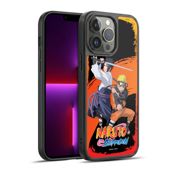 Naruto Shippuden Key Art Naruto And Sasuke Gel Armour Case For Apple iPhone 13 Pro Max
