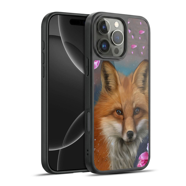 Ash Evans Animals Fox Peonies Gel Armour Case For Apple iPhone 16 Pro Max