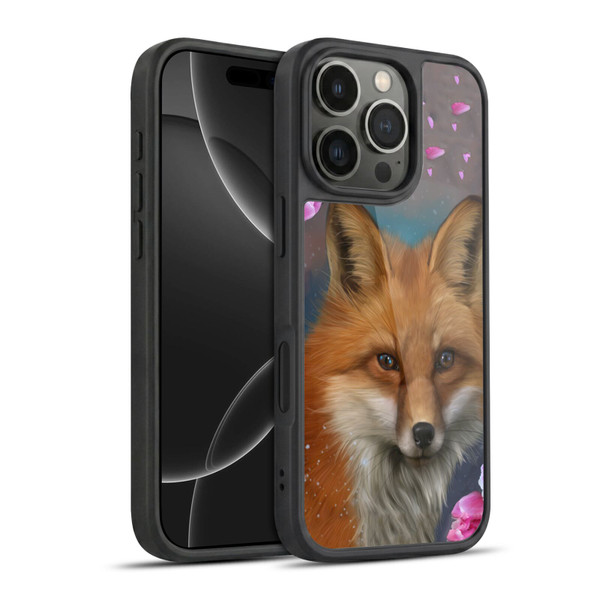 Ash Evans Animals Fox Peonies Gel Armour Case For Apple iPhone 16 Pro