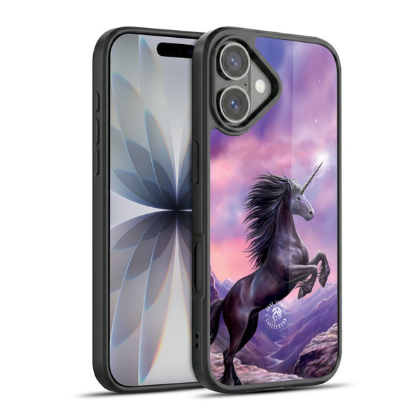 Anne Stokes Mythical Creatures Black Unicorn Gel Armour Case For Apple iPhone 17