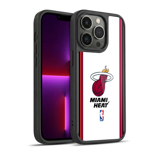 NBA Miami Heat Logo White Design Gel Armour Case For Apple iPhone 13 Pro