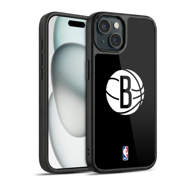NBA Brooklyn Nets Logo Black Gel Armour Case For Apple iPhone 15