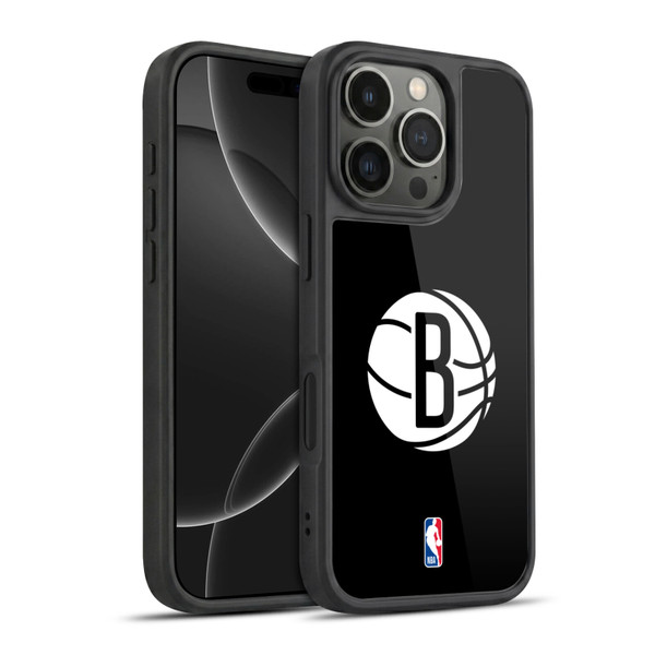 NBA Brooklyn Nets Logo Black Gel Armour Case For Apple iPhone 16 Pro