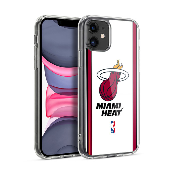 NBA Miami Heat Logo White Design Soft Gel Case for Apple iPhone 11