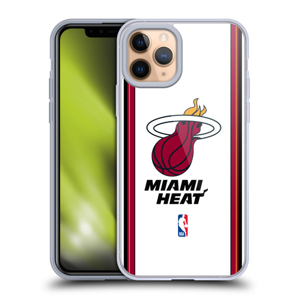 NBA Miami Heat Logo White Design Soft Gel Case for Apple iPhone 11 Pro & MagSafe