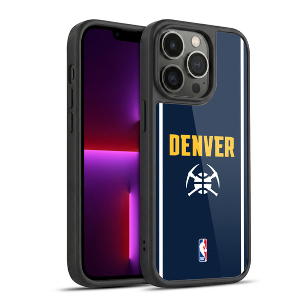 NBA Denver Nuggets Logo Midnight Blue Design Gel Armour Case For Apple iPhone 13 Pro