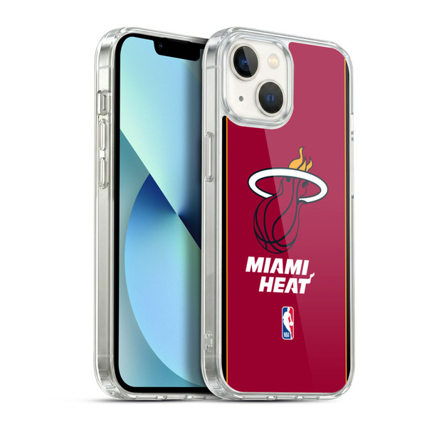 NBA Miami Heat Logo Red Design Soft Gel Case for Apple iPhone 13