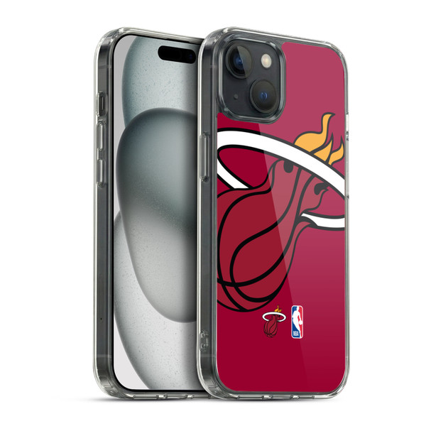 NBA Miami Heat Logo Oversized Soft Gel Case for Apple iPhone 15 Plus & MagSafe