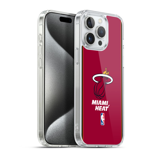 NBA Miami Heat Logo Red Design Soft Gel Case for Apple iPhone 15 Pro Max & MagSafe