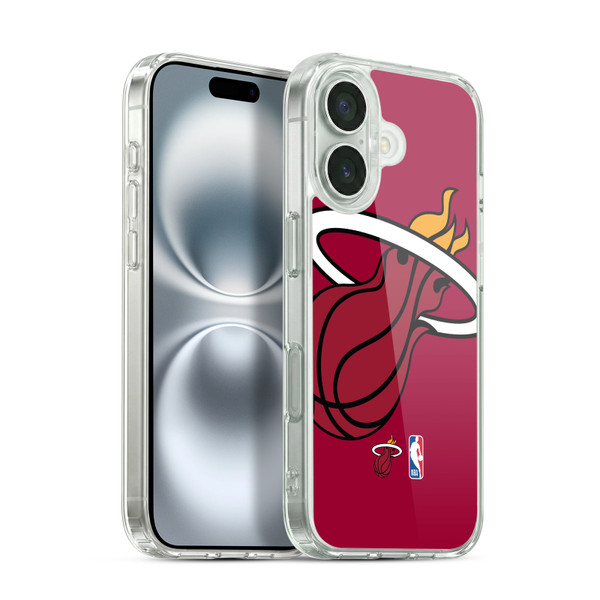 NBA Miami Heat Logo Oversized Soft Gel Case for Apple iPhone 16 & MagSafe