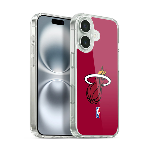 NBA Miami Heat Logo Red Soft Gel Case for Apple iPhone 16 & MagSafe