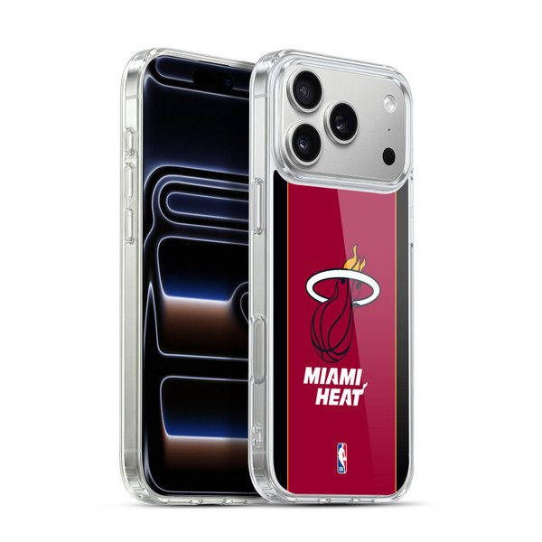 NBA Miami Heat Logo Red Design Soft Gel Case for Apple iPhone 17 Pro Max