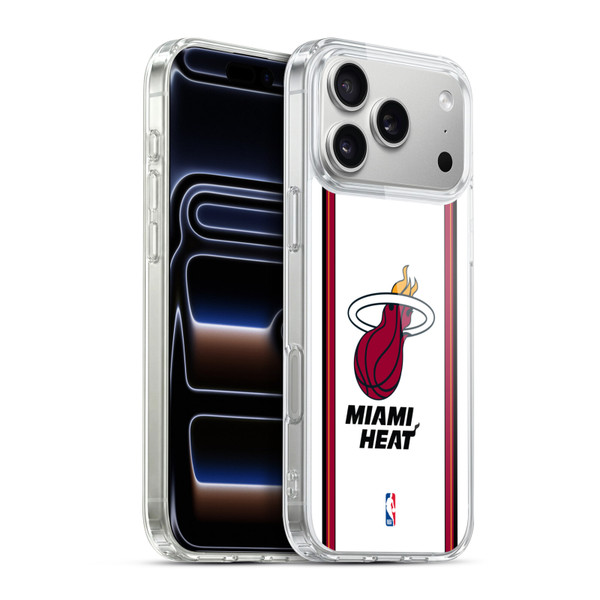 NBA Miami Heat Logo White Design Soft Gel Case for Apple iPhone 17 Pro Max