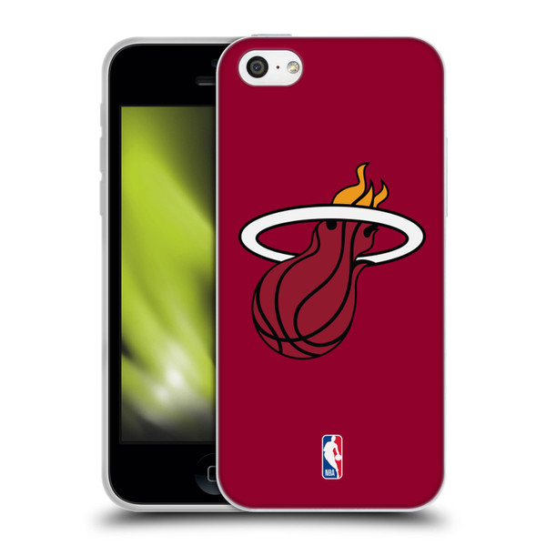 NBA Miami Heat Logo Red Soft Gel Case for Apple iPhone 5c