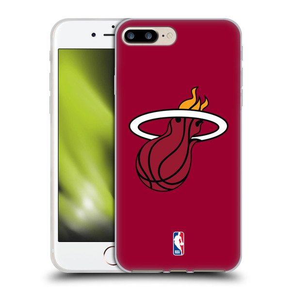 NBA Miami Heat Logo Red Soft Gel Case for Apple iPhone 7 Plus / iPhone 8 Plus & MagSafe