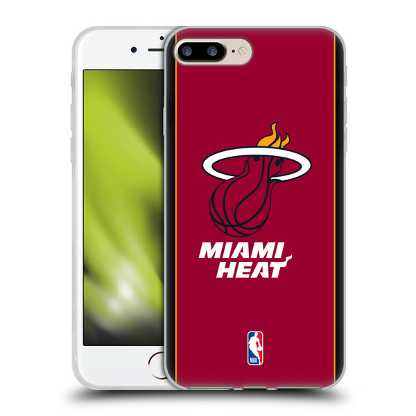 NBA Miami Heat Logo Red Design Soft Gel Case for Apple iPhone 7 Plus / iPhone 8 Plus & MagSafe