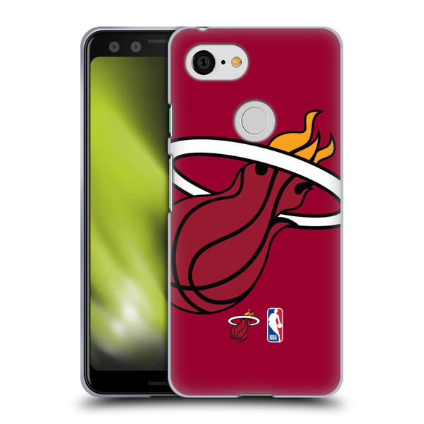 NBA Miami Heat Logo Oversized Soft Gel Case for Google Pixel 3