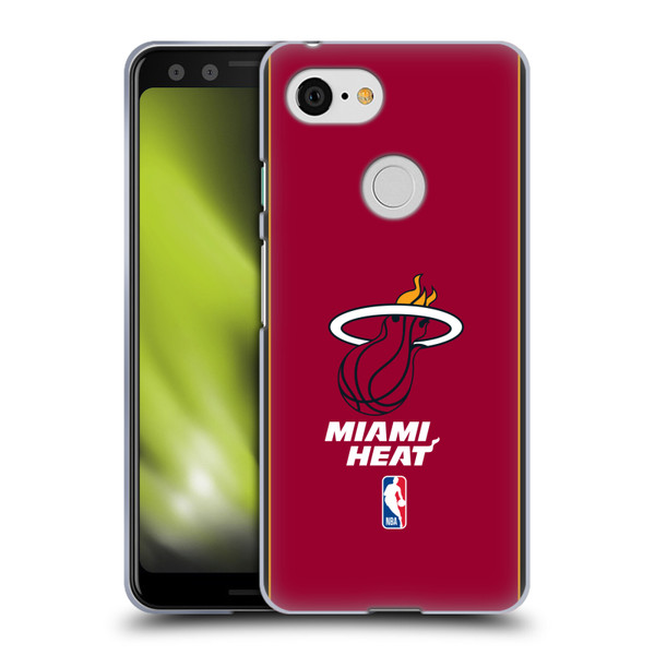 NBA Miami Heat Logo Red Design Soft Gel Case for Google Pixel 3