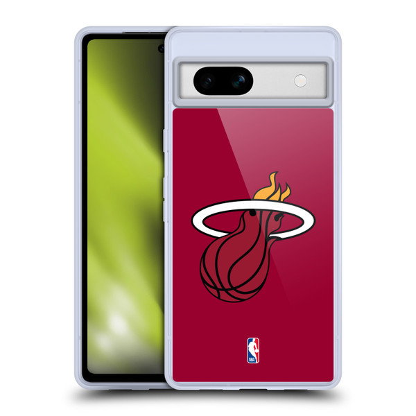 NBA Miami Heat Logo Red Soft Gel Case for Google Pixel 7a