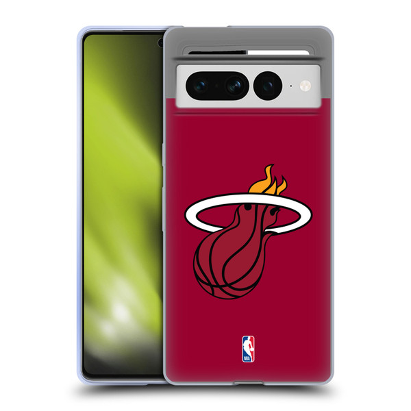 NBA Miami Heat Logo Red Soft Gel Case for Google Pixel 7 Pro