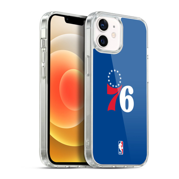 NBA Philadelphia 76ers Logo Blue Soft Gel Case for Apple iPhone 12 / iPhone 12 Pro & MagSafe