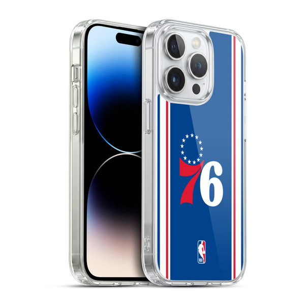 NBA Philadelphia 76ers Logo Blue Design Soft Gel Case for Apple iPhone 14 Pro & MagSafe