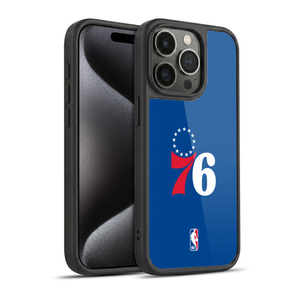NBA Philadelphia 76ers Logo Blue Gel Armour Case For Apple iPhone 15 Pro