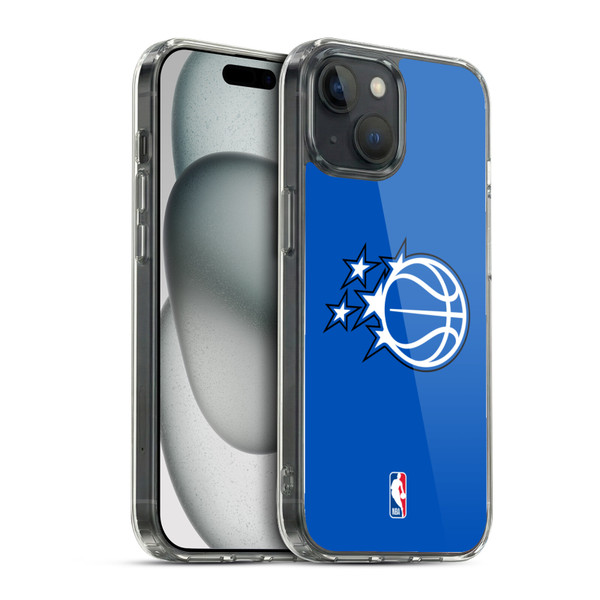 NBA Orlando Magic Logo Blue Soft Gel Case for Apple iPhone 15 & MagSafe