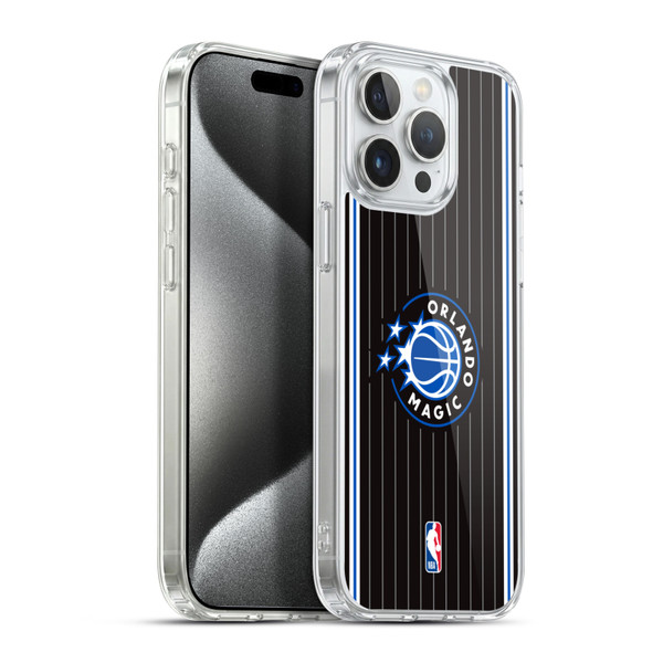NBA Orlando Magic Logo Black Design Soft Gel Case for Apple iPhone 15 Pro Max & MagSafe