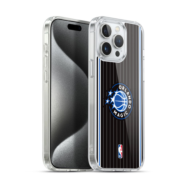 NBA Orlando Magic Logo Black Design Soft Gel Case for Apple iPhone 15 Pro Max & MagSafe