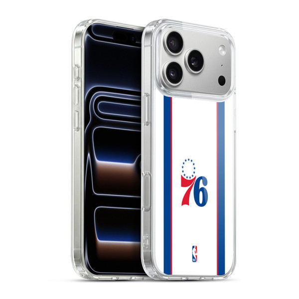 NBA Philadelphia 76ers Logo White Design Soft Gel Case for Apple iPhone 17 Pro Max