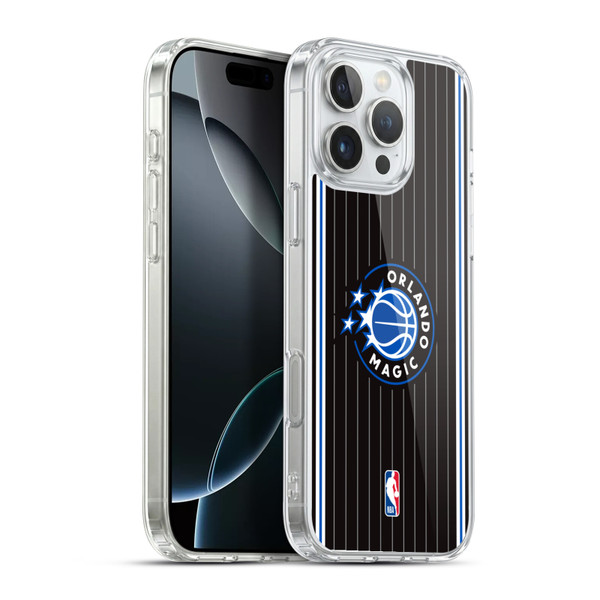 NBA Orlando Magic Logo Black Design Soft Gel Case for Apple iPhone 16 Pro Max & MagSafe