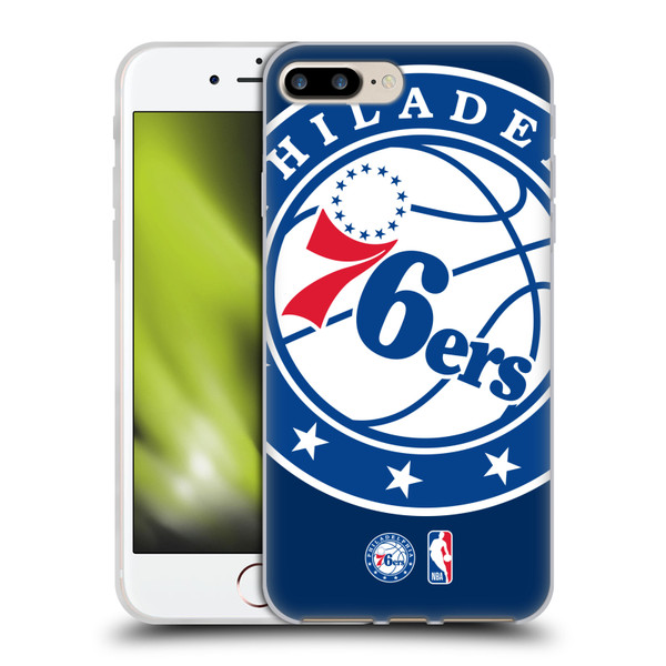 NBA Philadelphia 76ers Logo Oversized Soft Gel Case for Apple iPhone 7 Plus / iPhone 8 Plus & MagSafe
