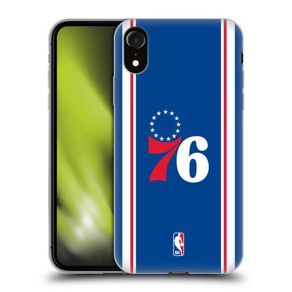 NBA Philadelphia 76ers Logo Blue Design Soft Gel Case for Apple iPhone XR