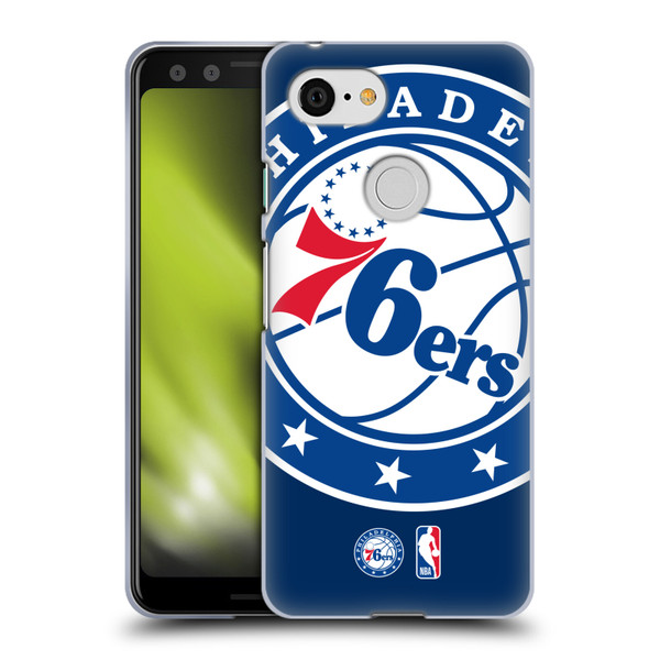 NBA Philadelphia 76ers Logo Oversized Soft Gel Case for Google Pixel 3