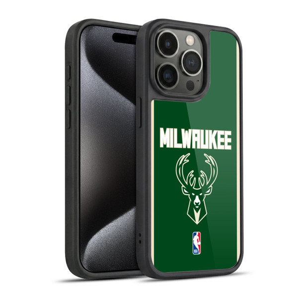 NBA Milwaukee Bucks Logo Green Design Gel Armour Case For Apple iPhone 15 Pro