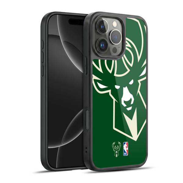 NBA Milwaukee Bucks Logo Oversized Gel Armour Case For Apple iPhone 16 Pro Max