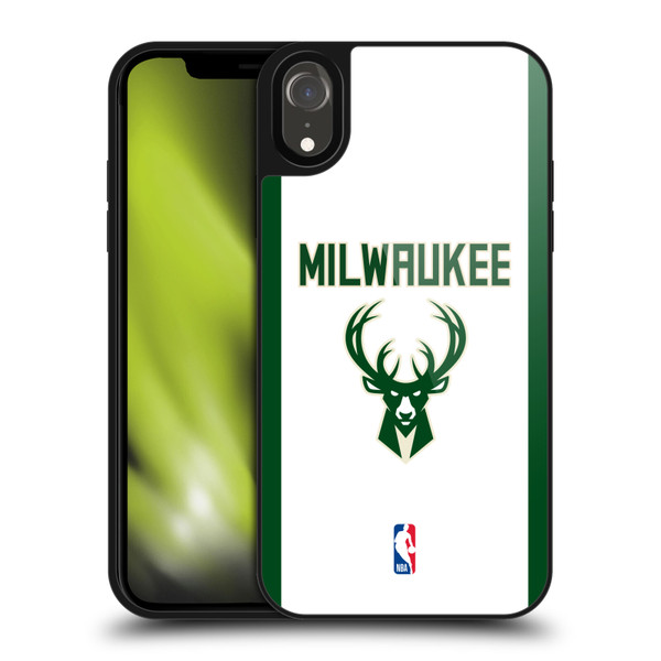 NBA Milwaukee Bucks Logo White Design Gel Armour Case For Apple iPhone XR