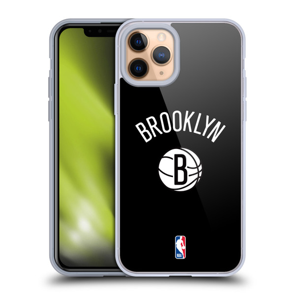 NBA Brooklyn Nets Logo Black Design Soft Gel Case for Apple iPhone 11 Pro & MagSafe