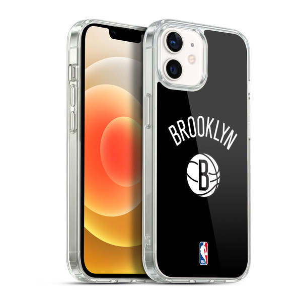 NBA Brooklyn Nets Logo Black Design Soft Gel Case for Apple iPhone 12 / iPhone 12 Pro & MagSafe