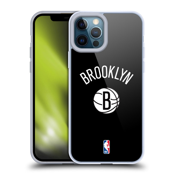 NBA Brooklyn Nets Logo Black Design Soft Gel Case for Apple iPhone 12 Pro Max & MagSafe